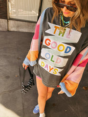 ETTA OG | good old days banner graphic tee - charcoal