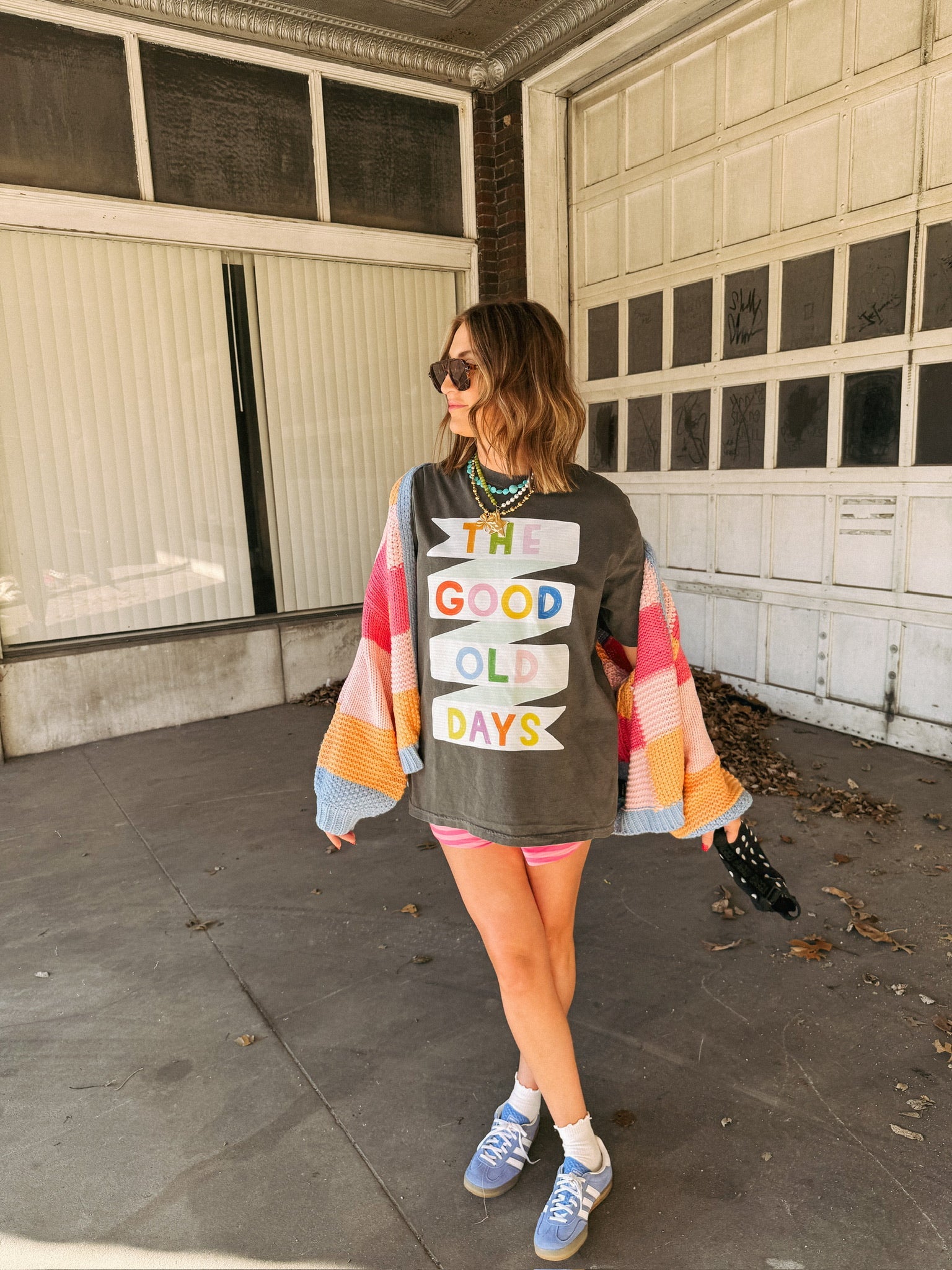 ETTA OG | good old days banner graphic tee - charcoal