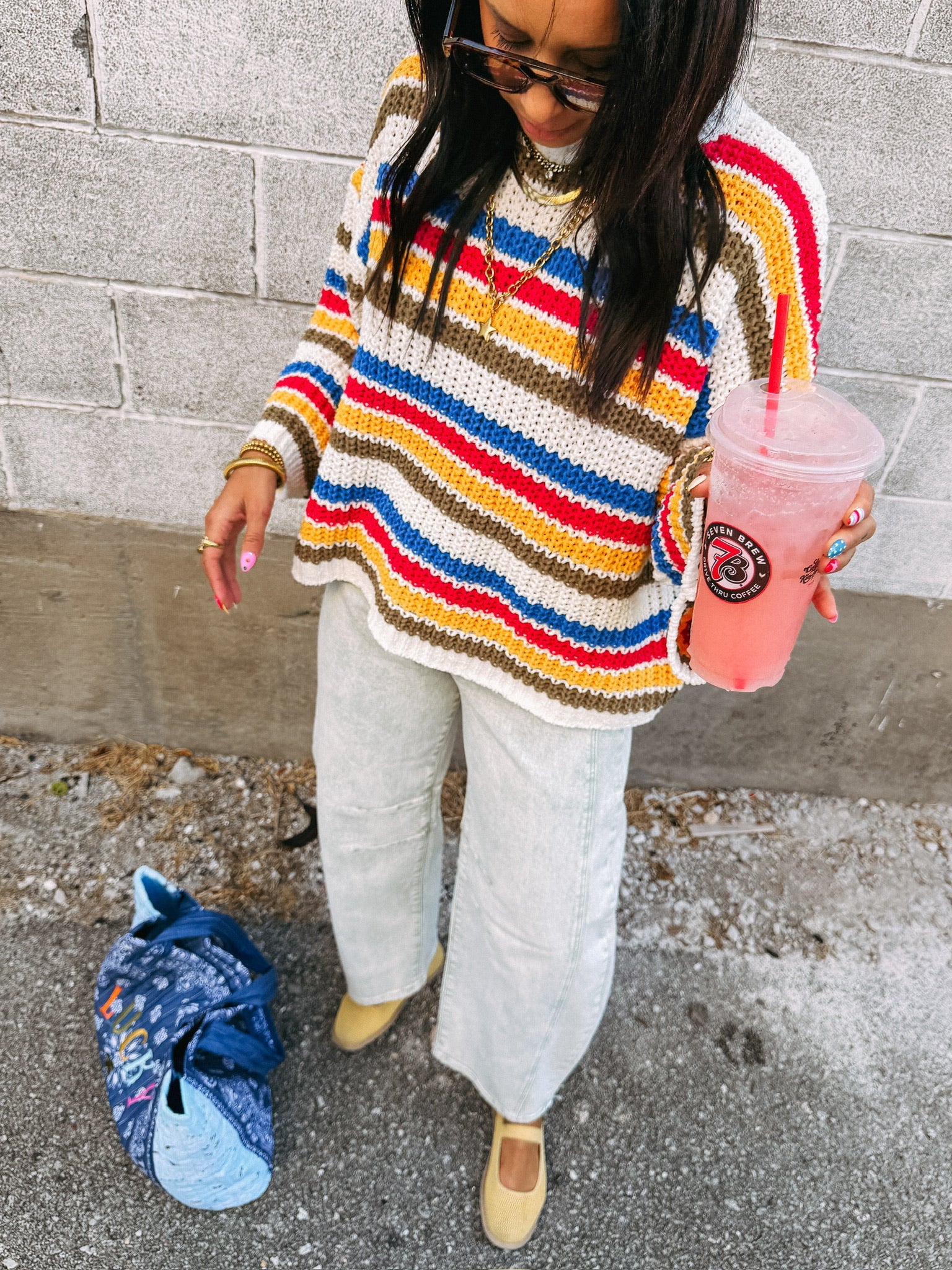 charmed life stripe sweater