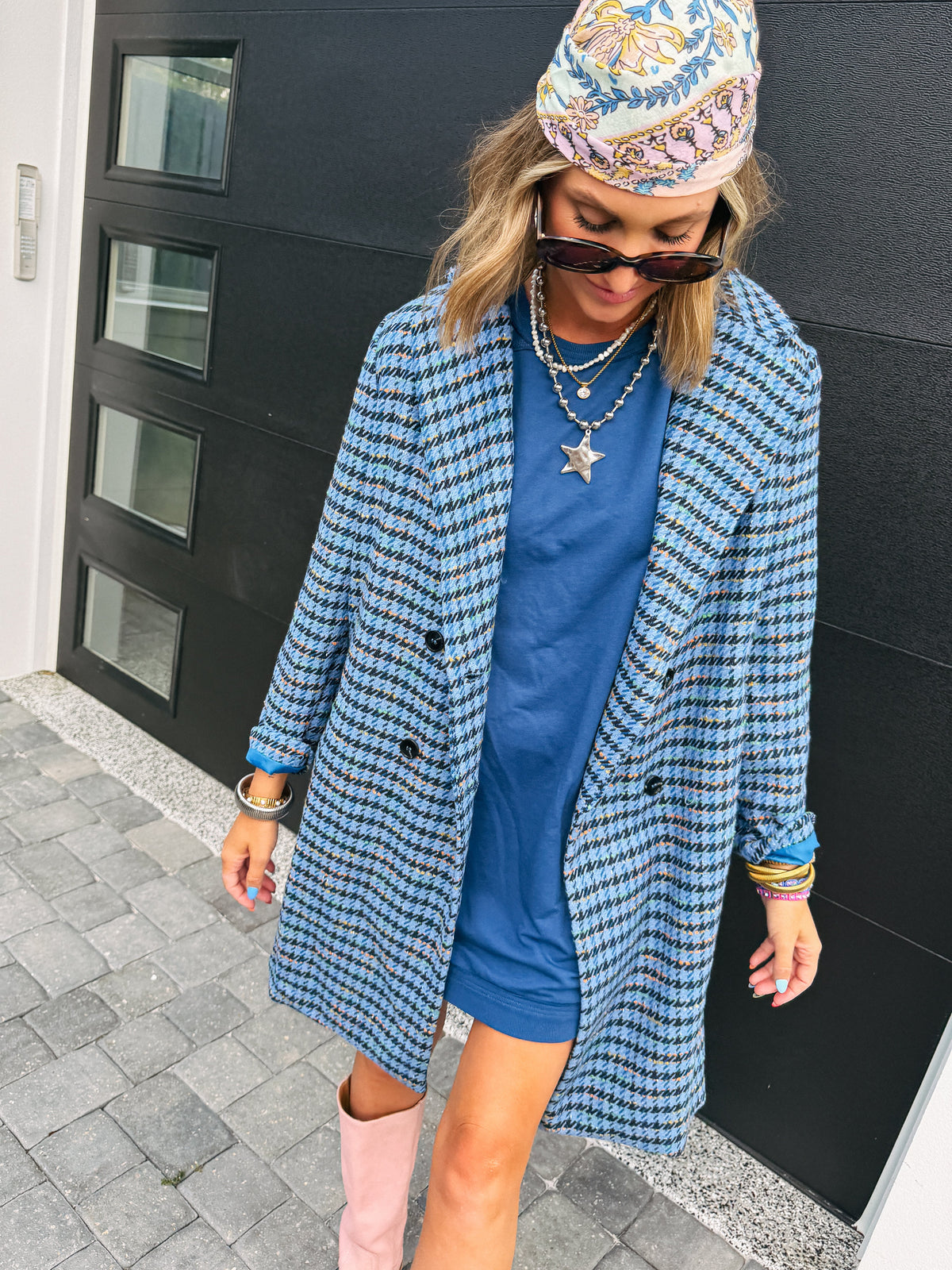 DAVI & DANI | harvest moon houndstooth coat