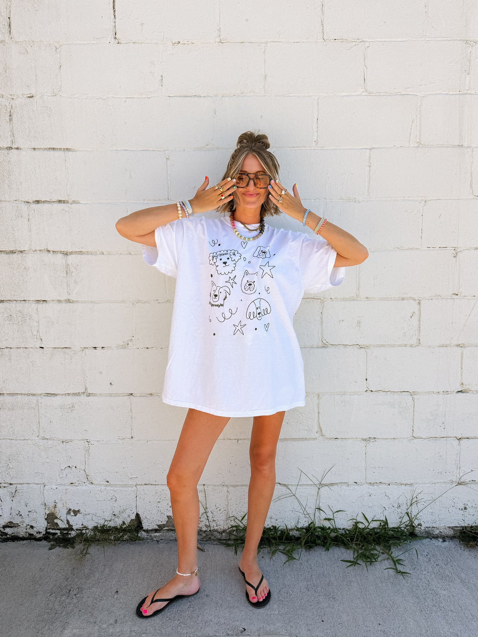 ETTA OG | doggy doodles graphic tee - white