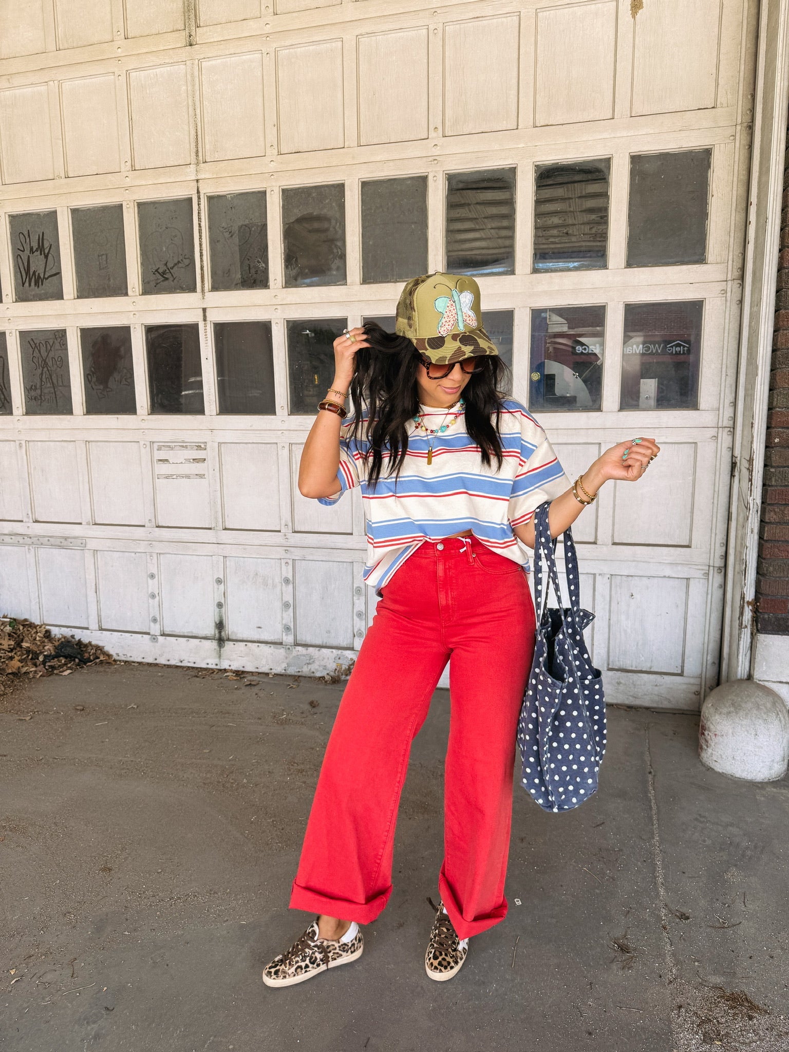 DAZE | far out cherry wide leg jeans