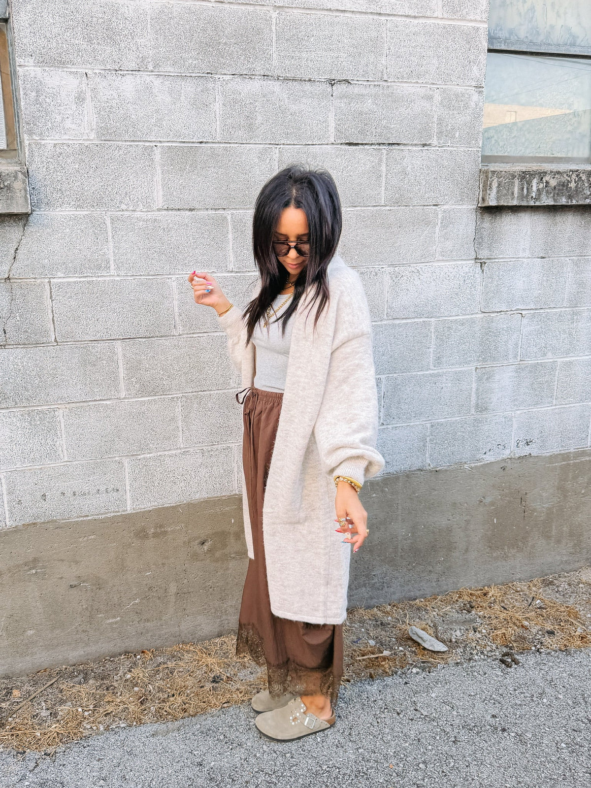 cream in my coffee cardigan