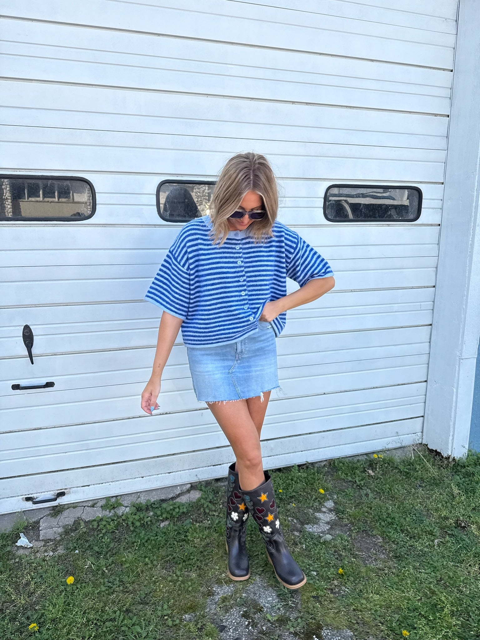 DAZE | malibu denim mini skirt
