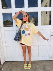 ETTA OG | pack your bags postcard graphic tee - butter yellow