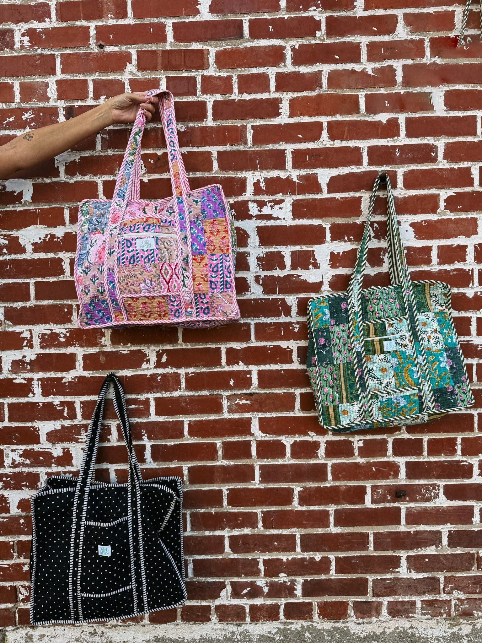 ETTA OG | quilted tote bag - polka dot