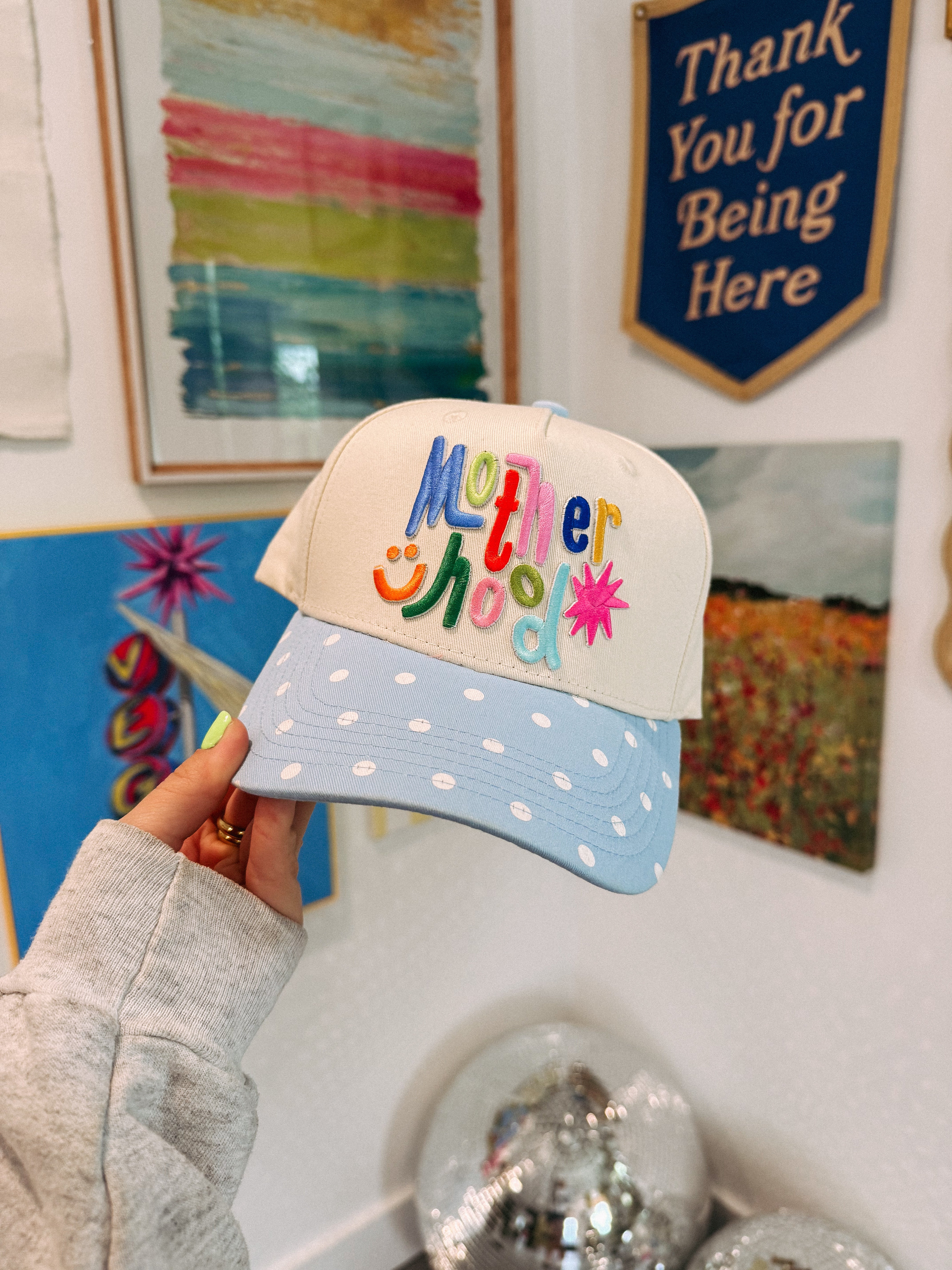 ETTA OG | motherhood trucker hat - polka dot / multi