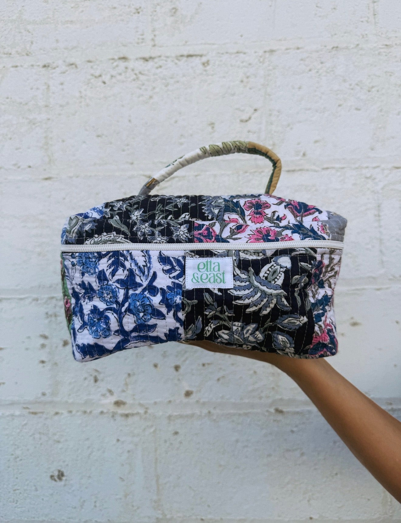 ETTA OG | quilted makeup bag - huckleberry