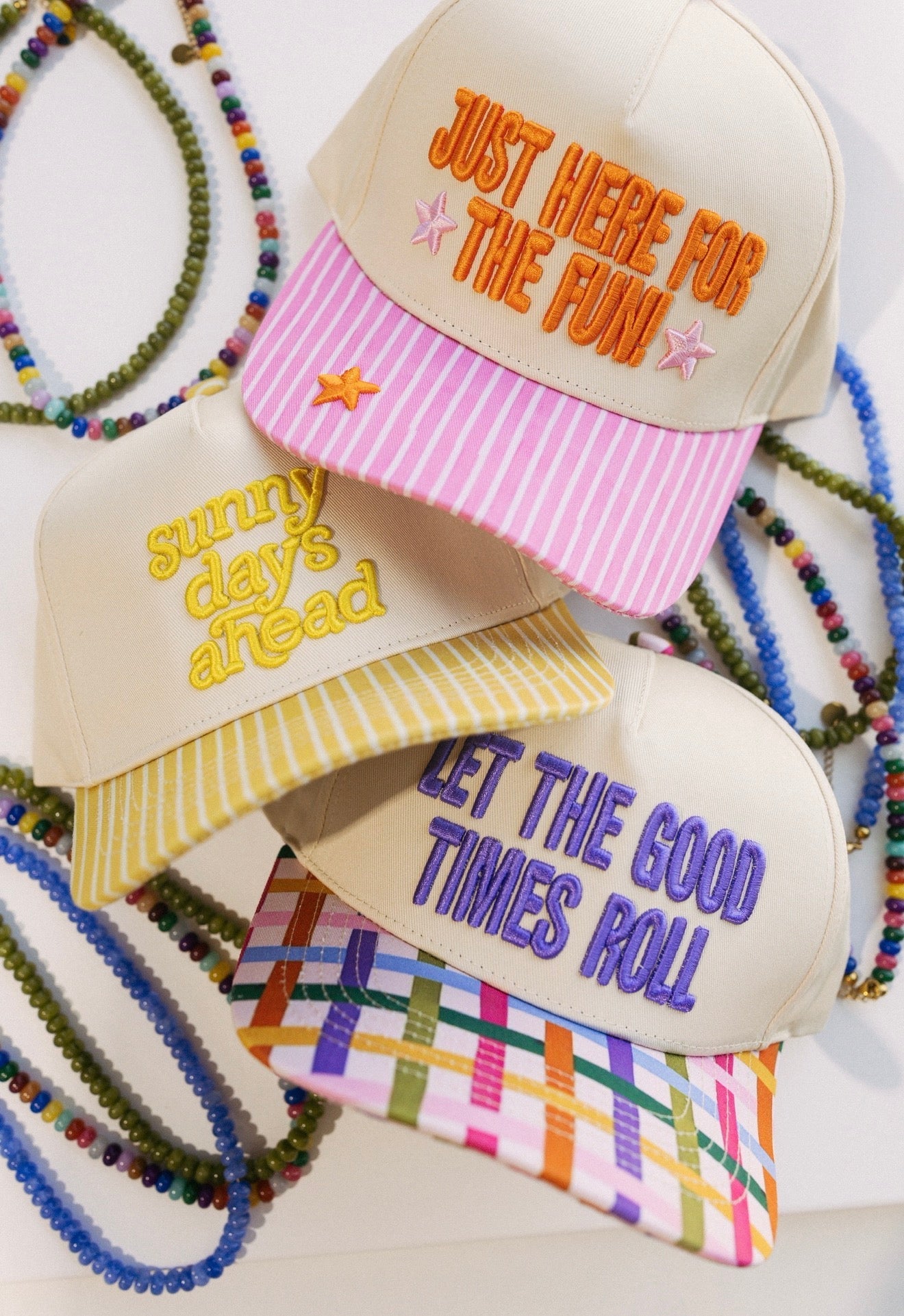 ETTA OG | just here for the fun trucker hat - orange / pink