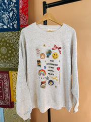 ETTA OG | classroom is my happy place sweatshirt - ash
