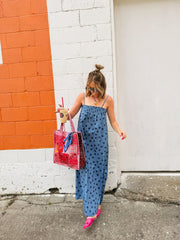 fuchsia mesh beaded mules