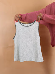 blanket stitch tank top