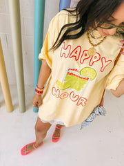 ETTA OG | happy hour graphic tee - butter yellow