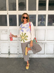 fresh flowers sweatshirt - cream