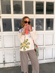 fresh flowers sweatshirt - cream