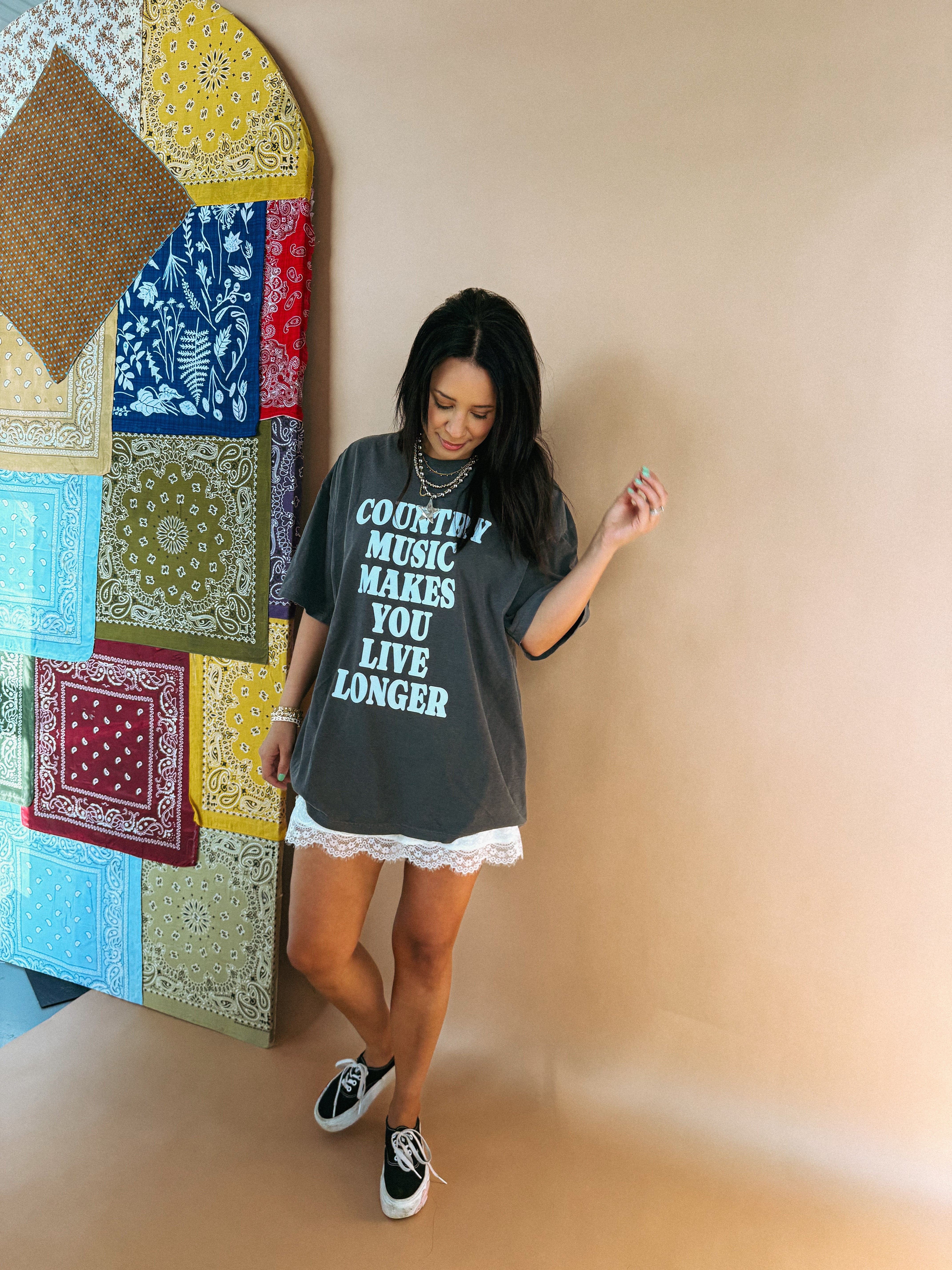 eliza lace mini skort - off white