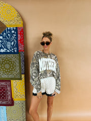 ETTA OG | varsity mother camo sweatshirt - white
