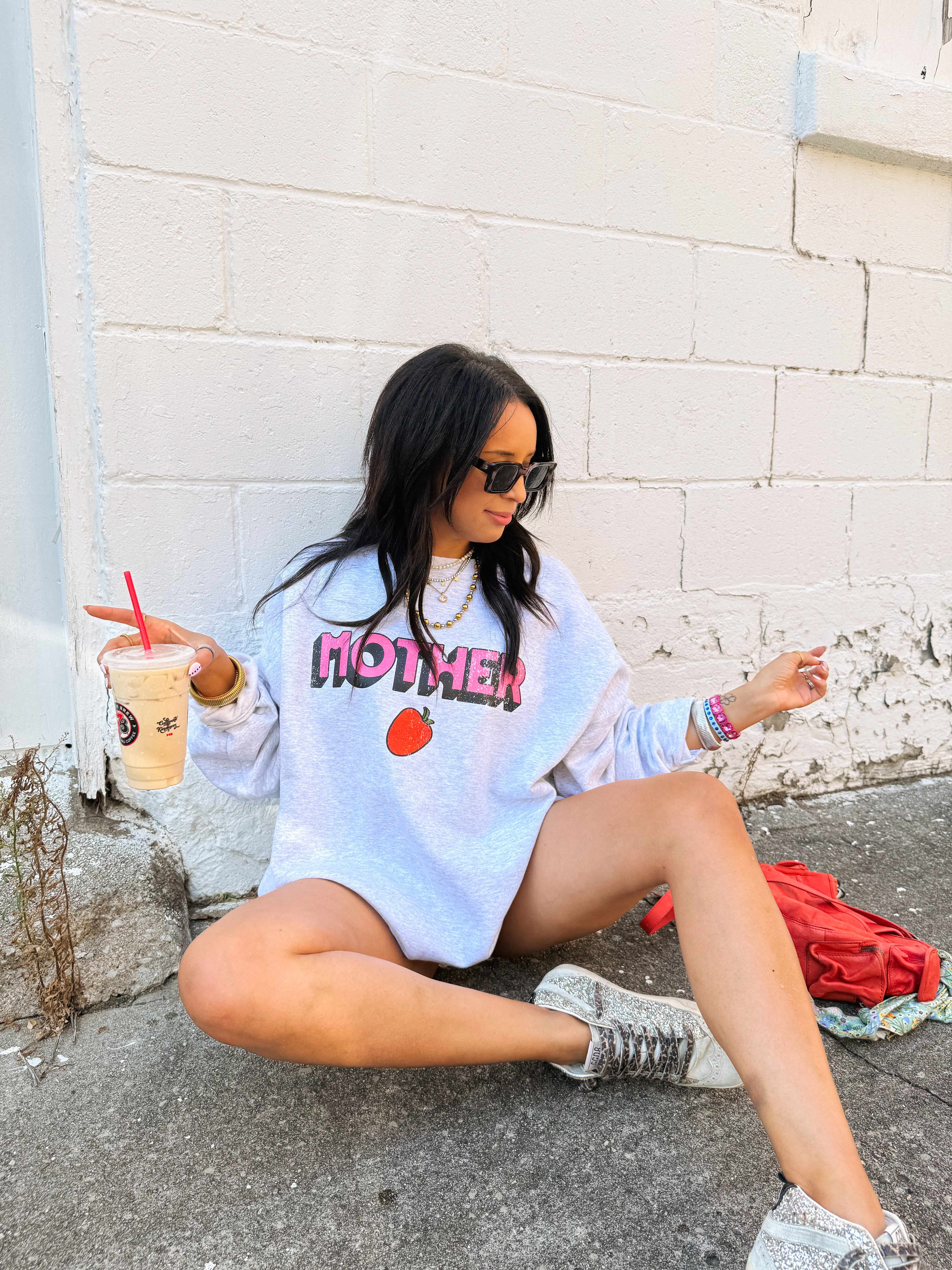 ETTA OG | berry good mother sweatshirt - ash