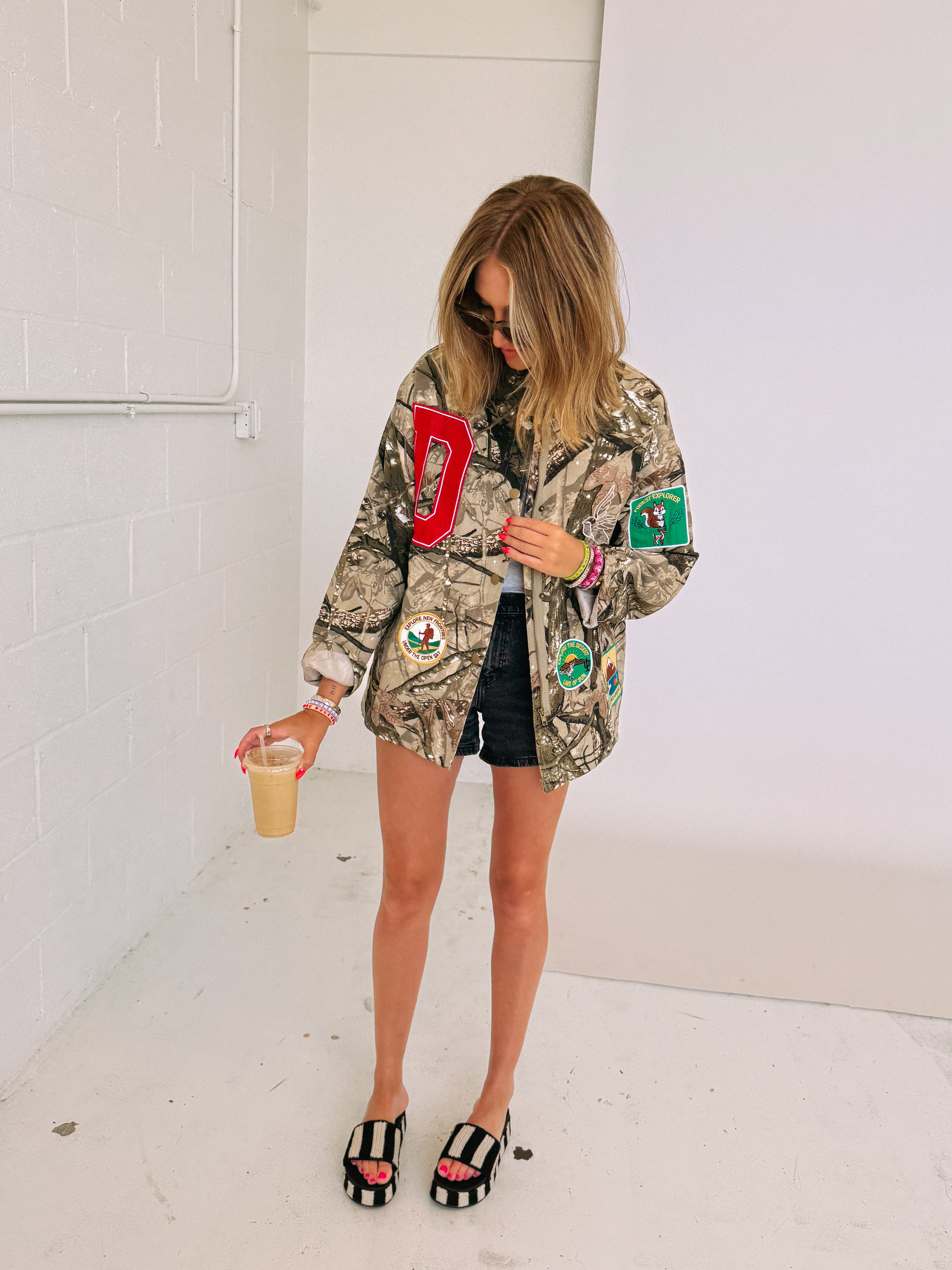 gone country camo patch jacket