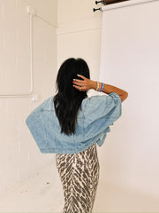 carried away denim cape jacket