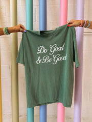 ETTA OG | do good and be good graphic tee - green / white