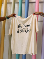 ETTA OG | do good and be good graphic tee - ivory / black