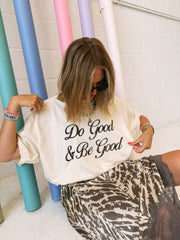 ETTA OG | do good and be good graphic tee - ivory / black