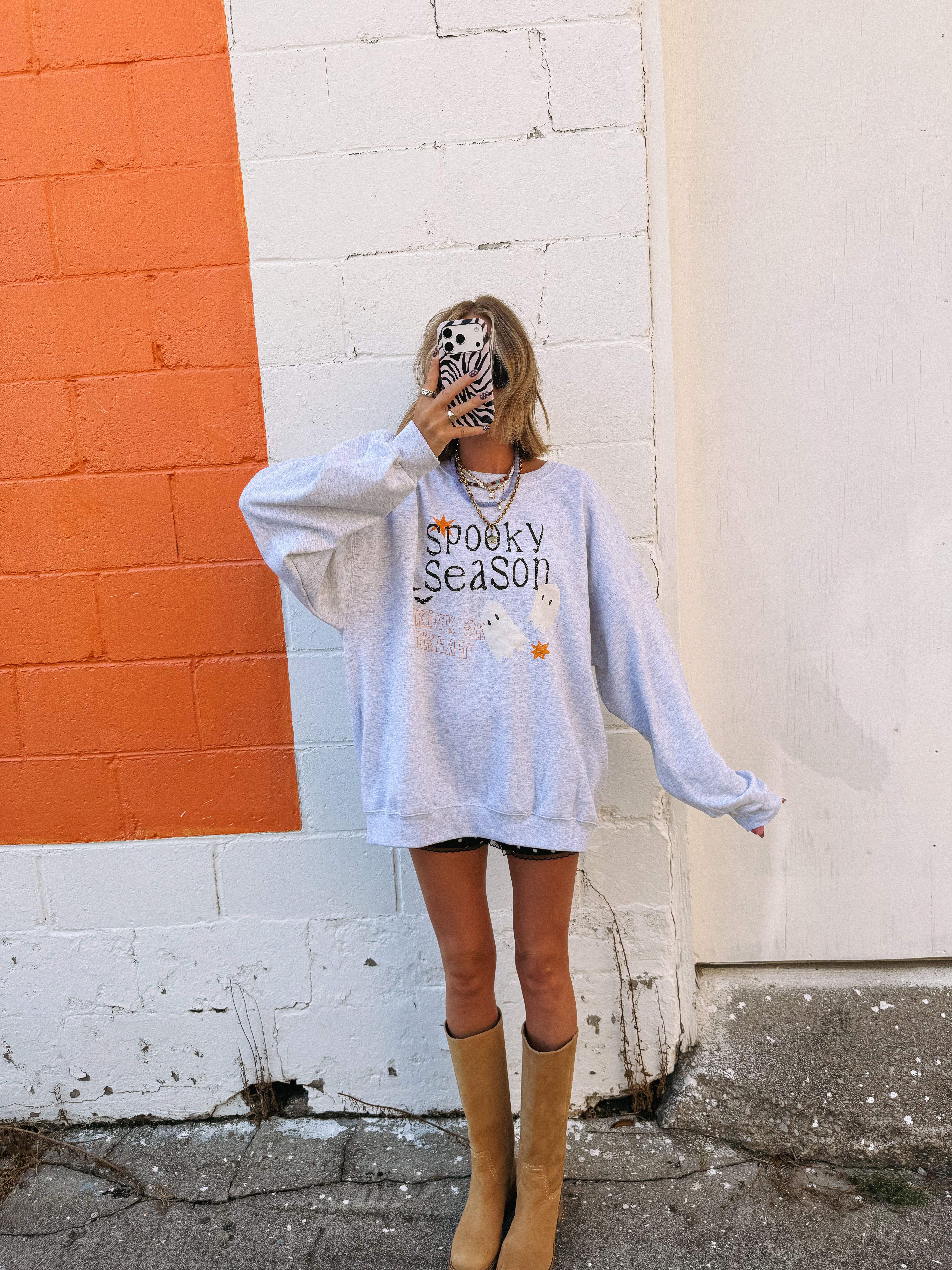 ETTA OG | ghost season sweatshirt - ash