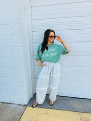ETTA OG | do good and be good graphic tee - green / white