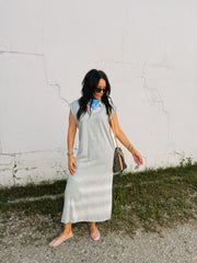 coastal tshirt dress - grey