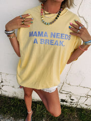 ETTA OG | mama needs a break graphic tee - butter yellow