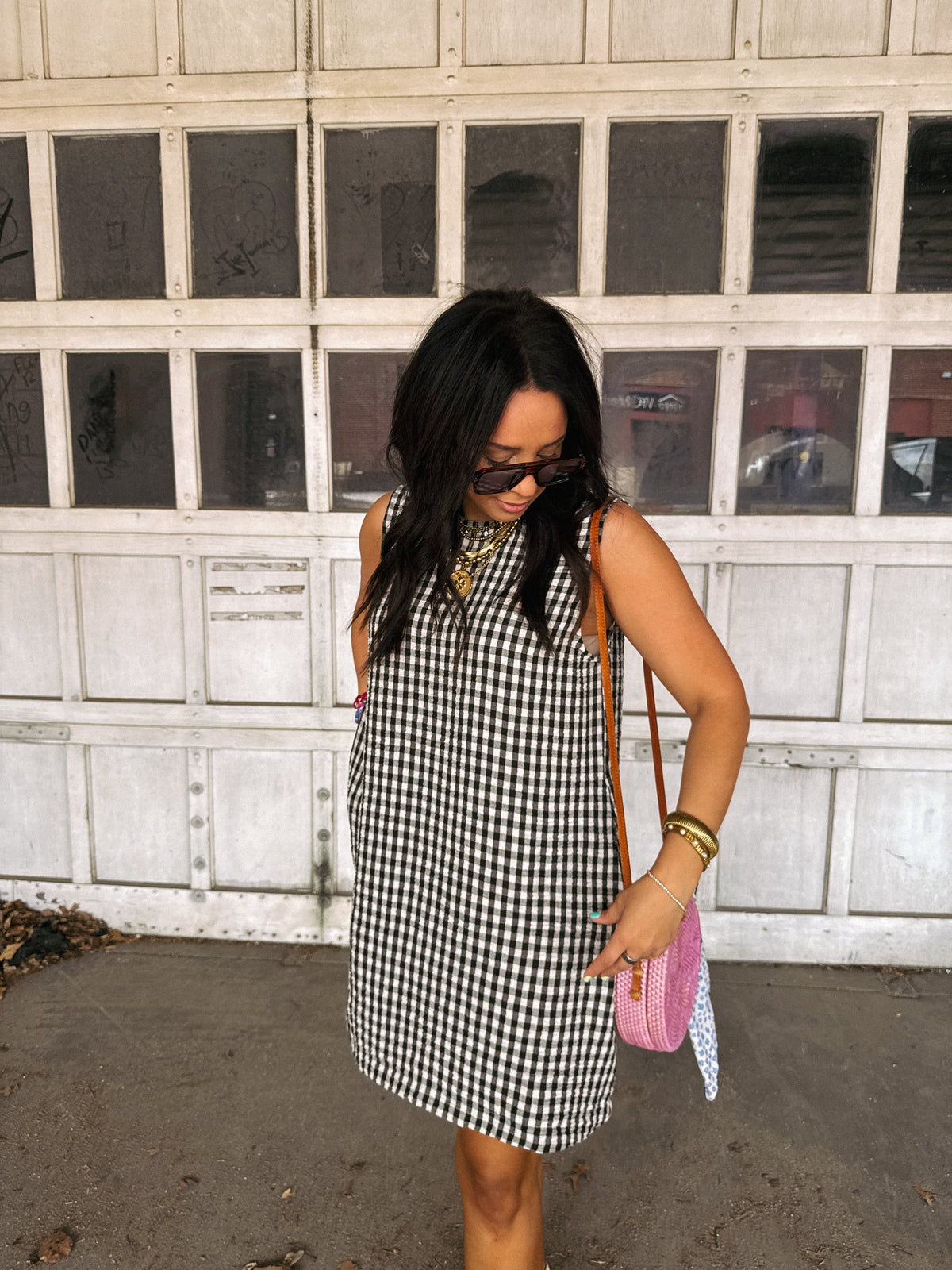 heading west gingham dress