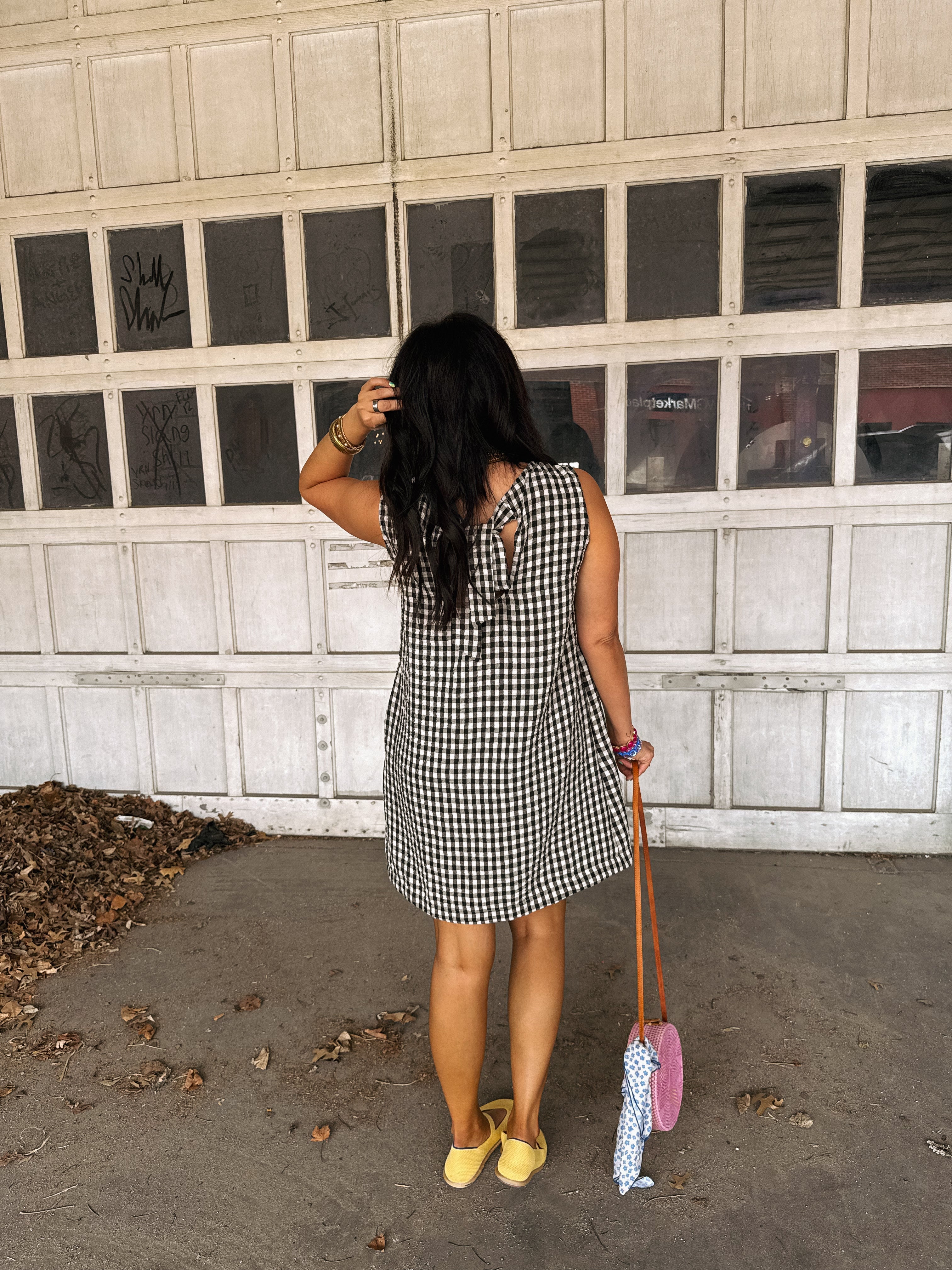heading west gingham dress
