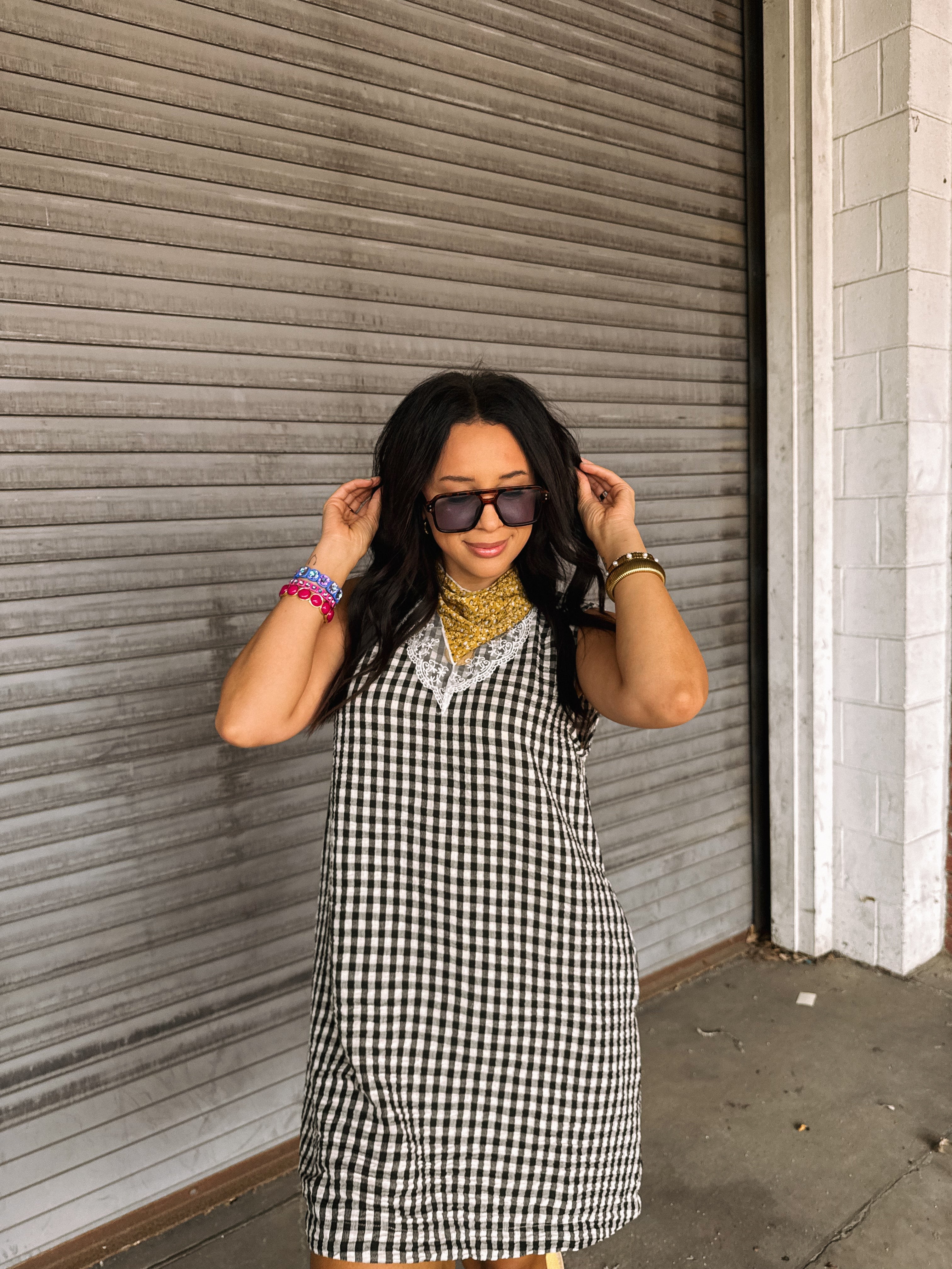 heading west gingham dress