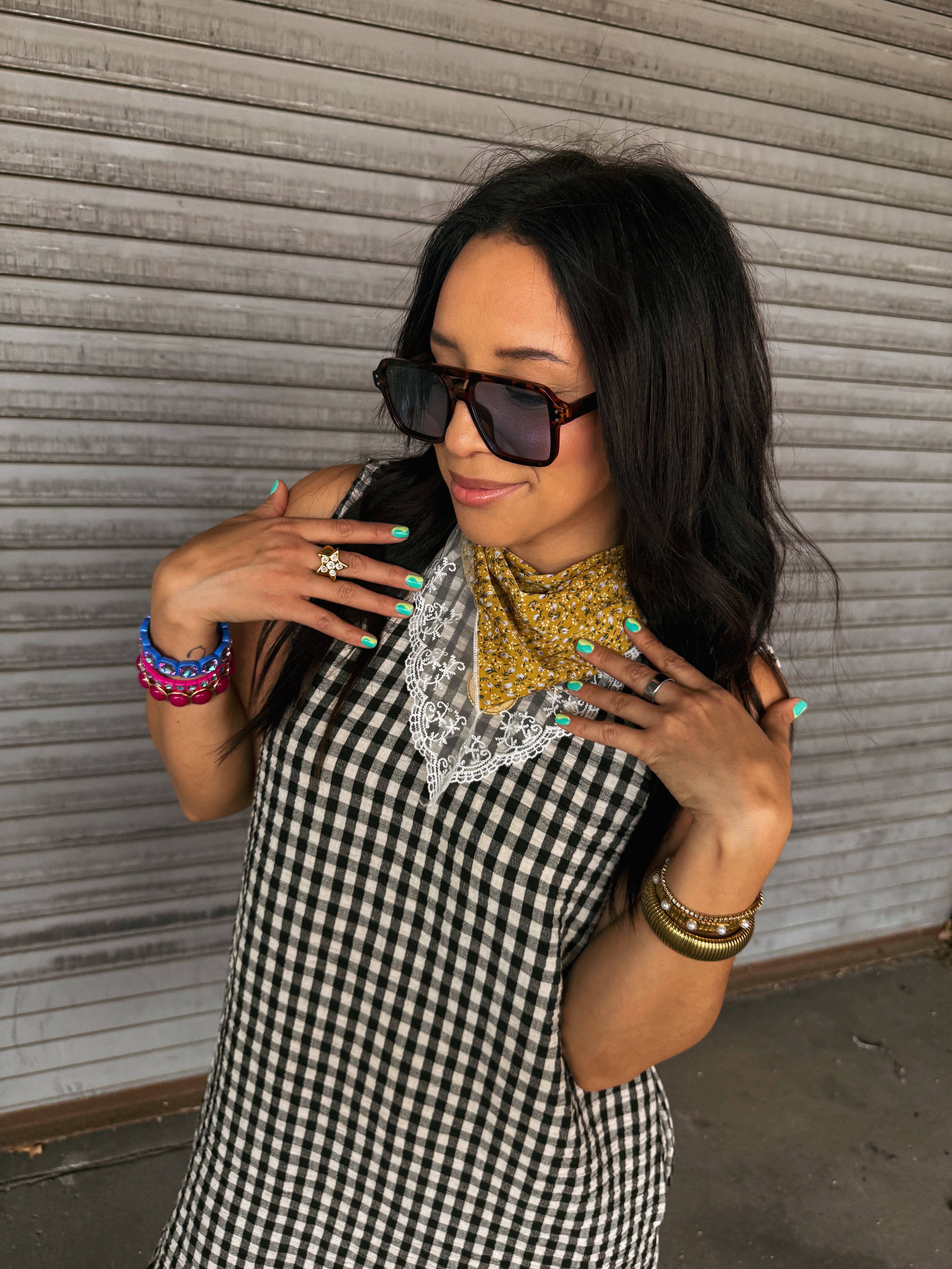 heading west gingham dress