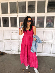 fuchsia fever maxi dress